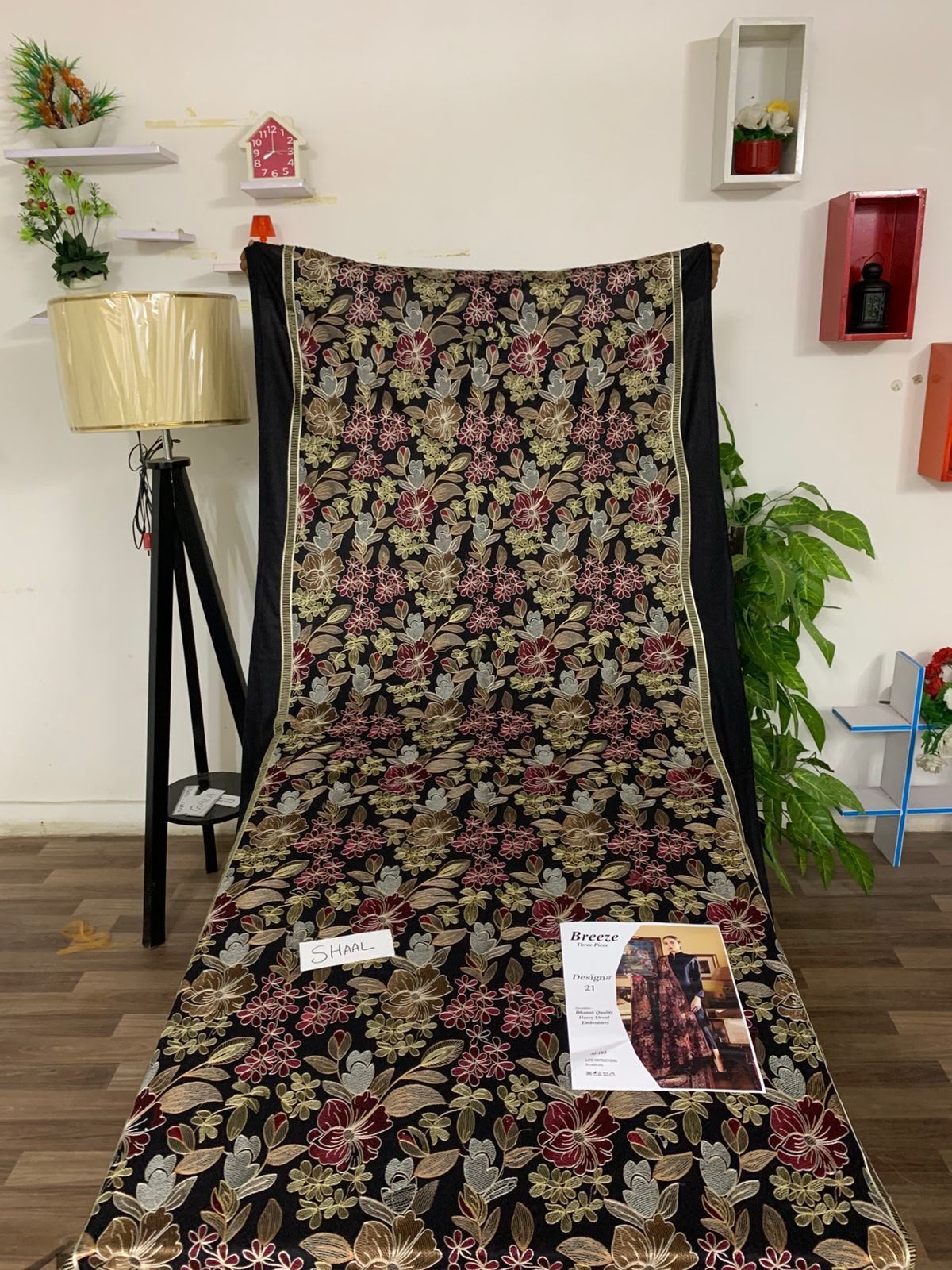 3-Piece Bareeze Inspired Premium Embroidered Dhanak Suit BRZ-21