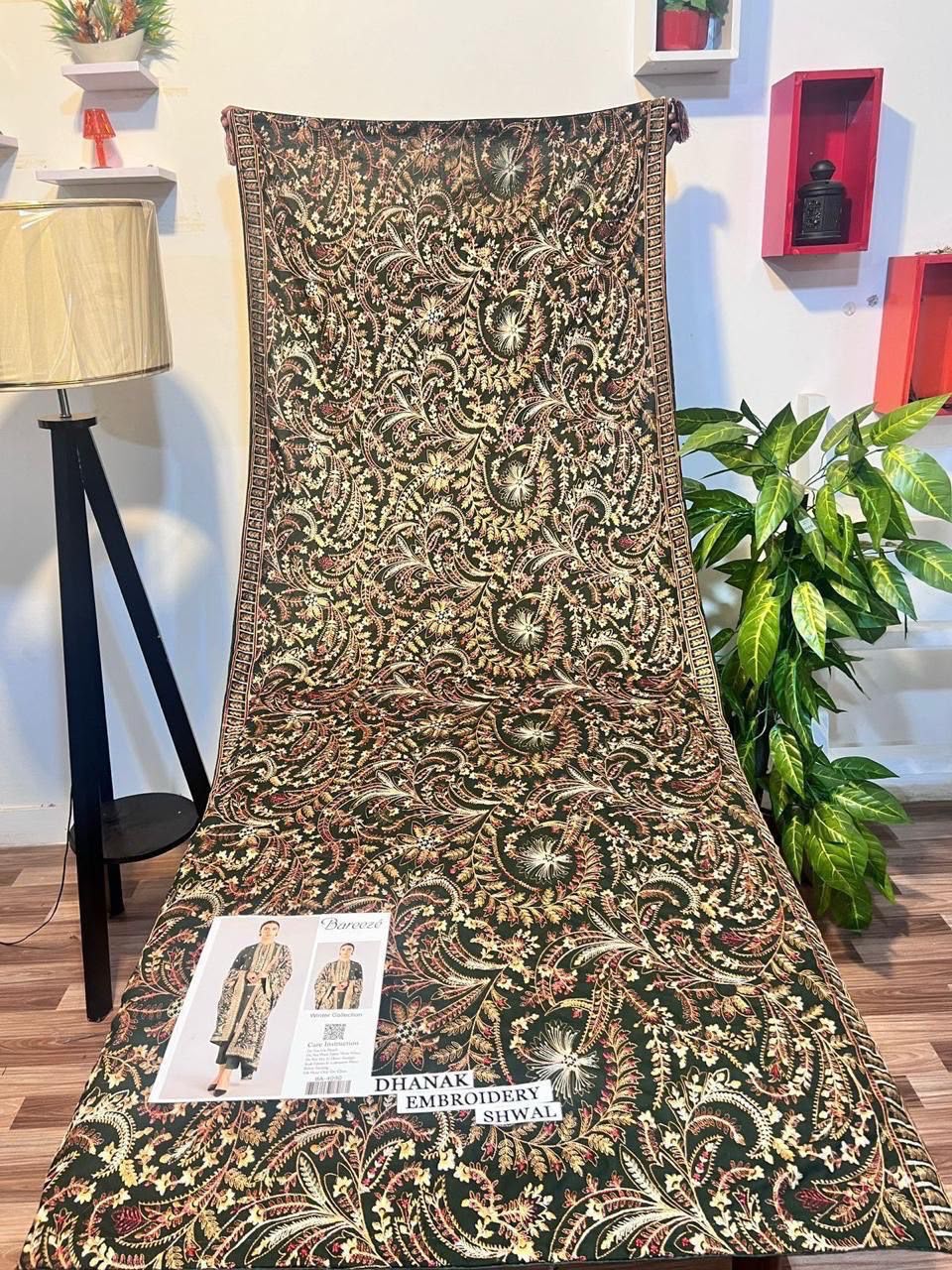 3-Piece Bareeze Inspired Premium Embroidered Dhanak Suit BRZ-6