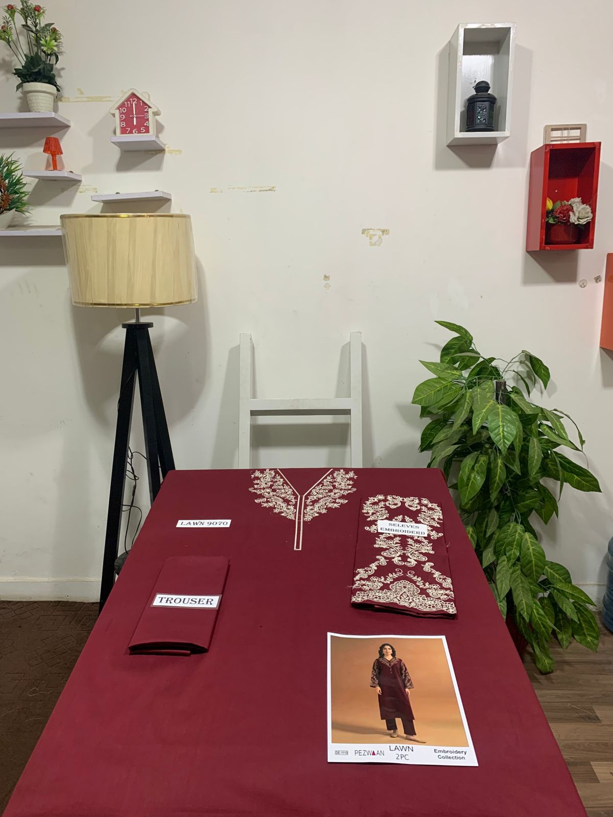 Embroidered 2Pc Lawn Unstitched Summer Dress - DE-1110MR