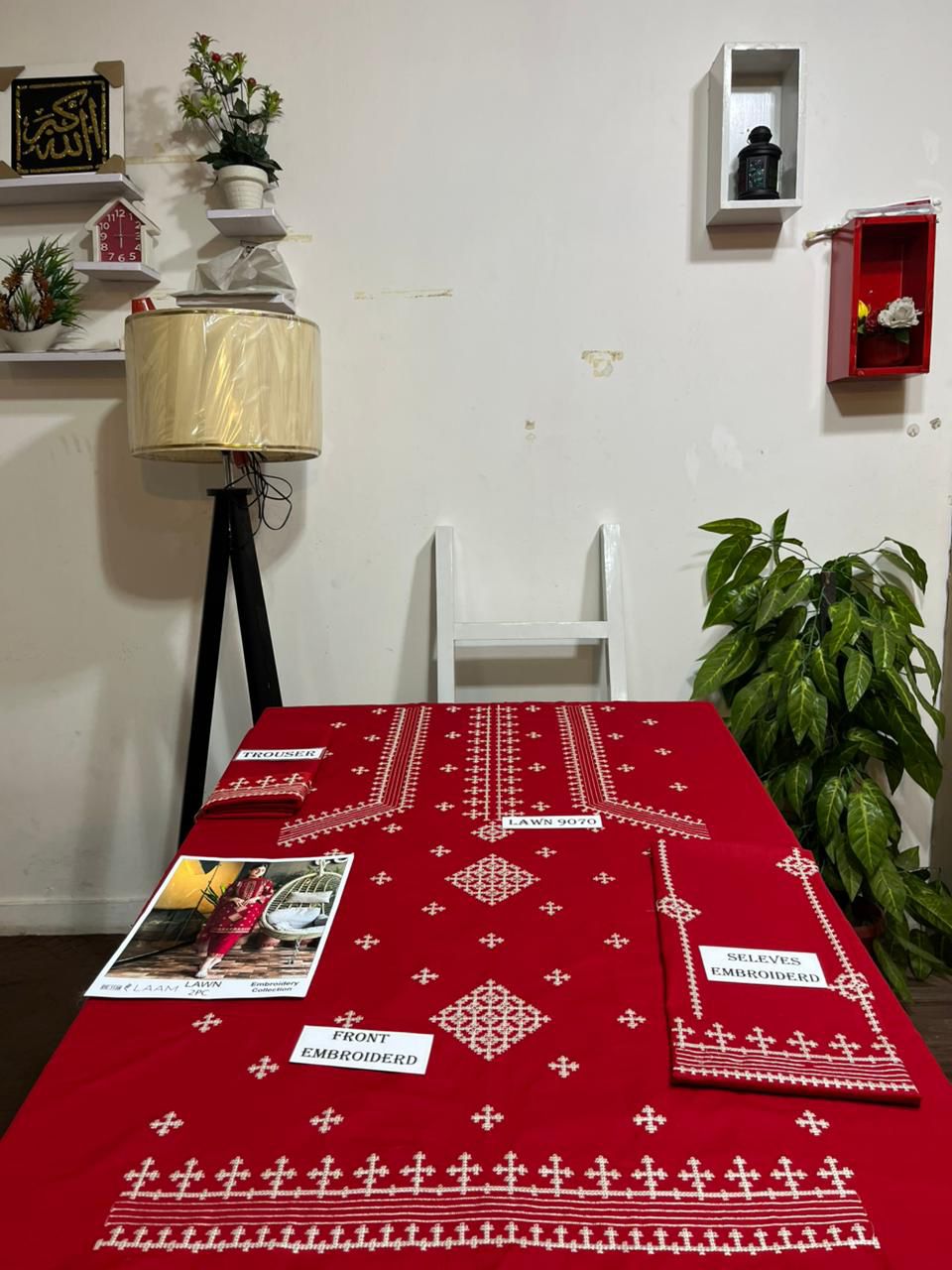 Embroidered 2Pc Lawn Unstitched Summer Dress - DE-1138