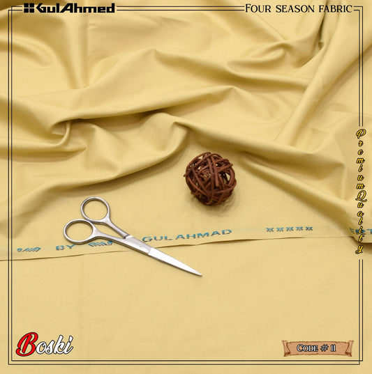 Boski Shalwar Kameez Four Season Fabric Light Yellow - G11