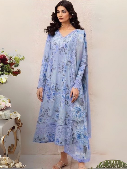 Khaddar Printed 3PC Unstitched With Khaddar Shawl- P101