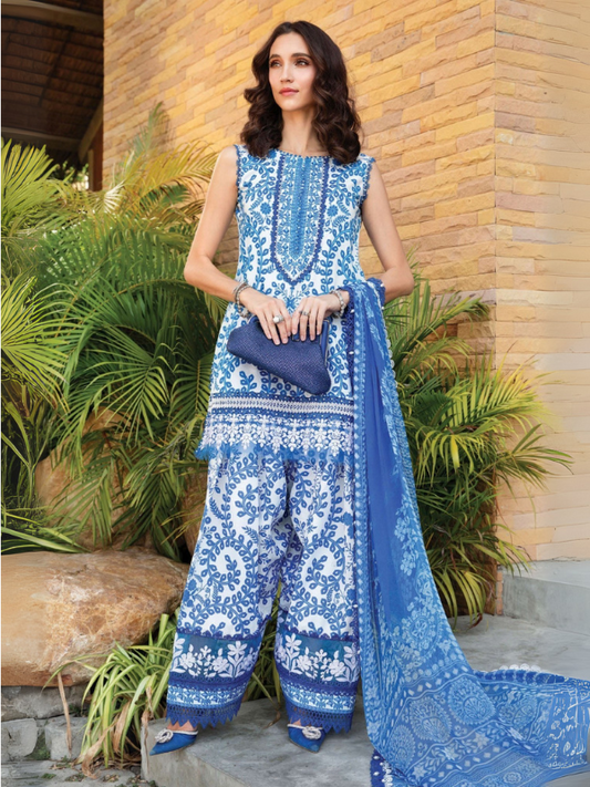 Khaddar Printed 3PC Unstitched With Khaddar Shawl- P112