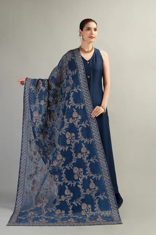 Fully Embroidered 3PC Dress With Heavy EMB Shawl - W11A