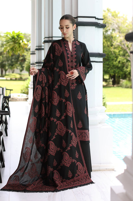 Fully Embroidered 3PC Dress With Heavy EMB Shawl - W15