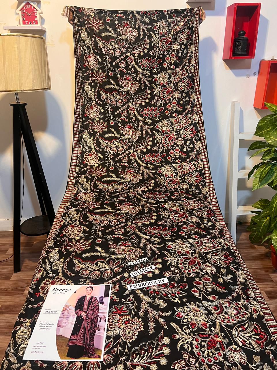 Fully Embroidered 3PC Dress With Heavy EMB Shawl - W19