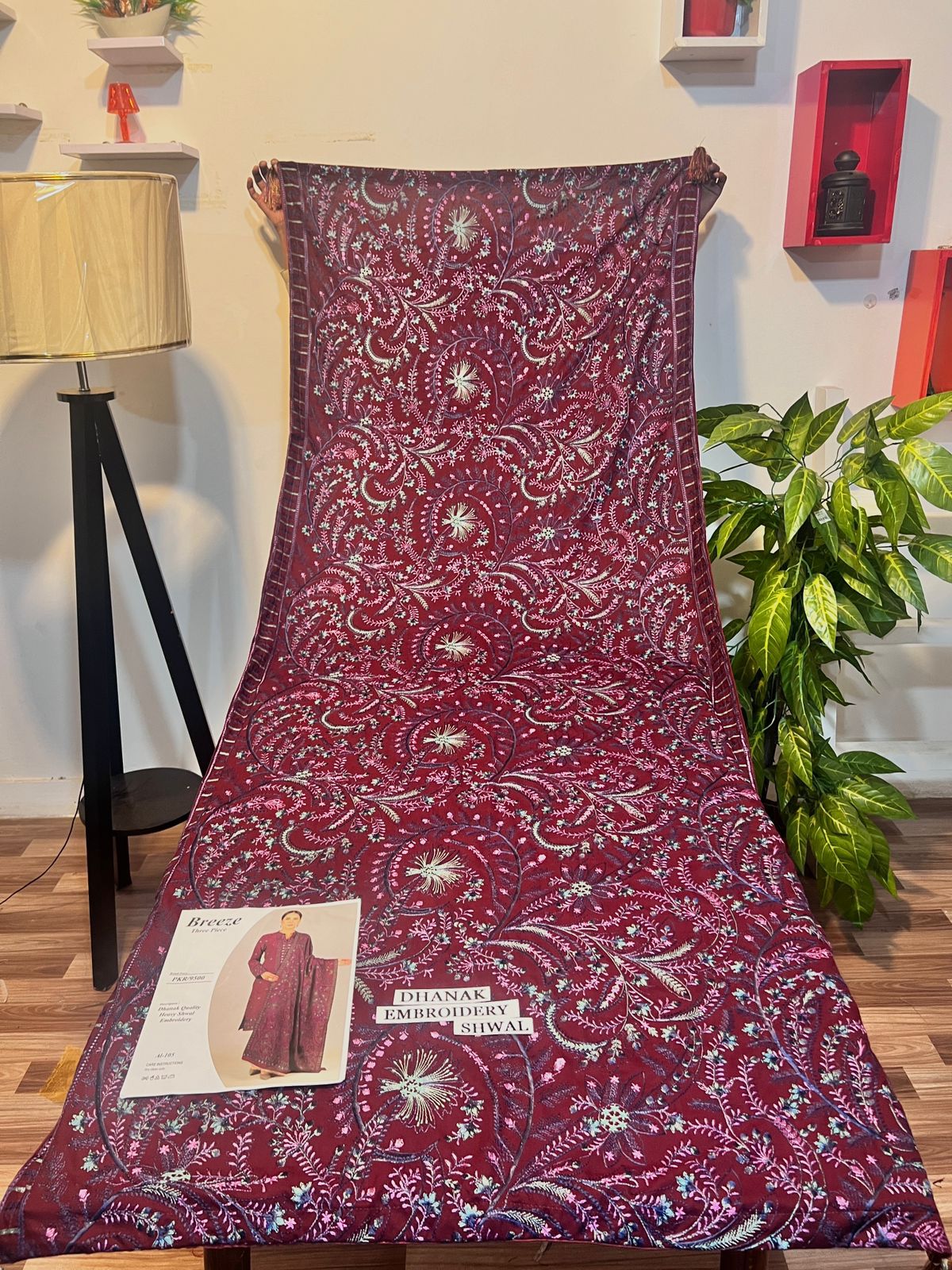 Fully Embroidered 3PC Dress With Heavy EMB Shawl - W20