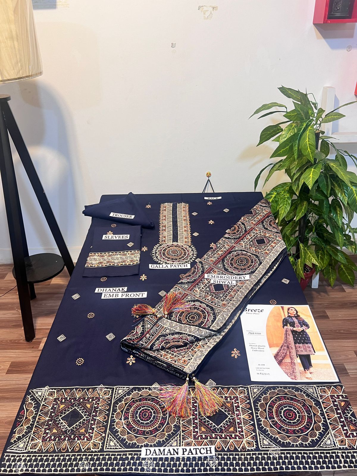 Fully Embroidered 3PC Dress With Heavy EMB Shawl - W25