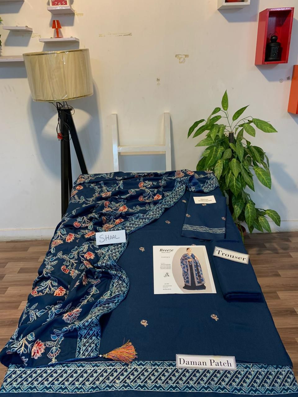Fully Embroidered 3PC Dress With Heavy EMB Shawl - W11A
