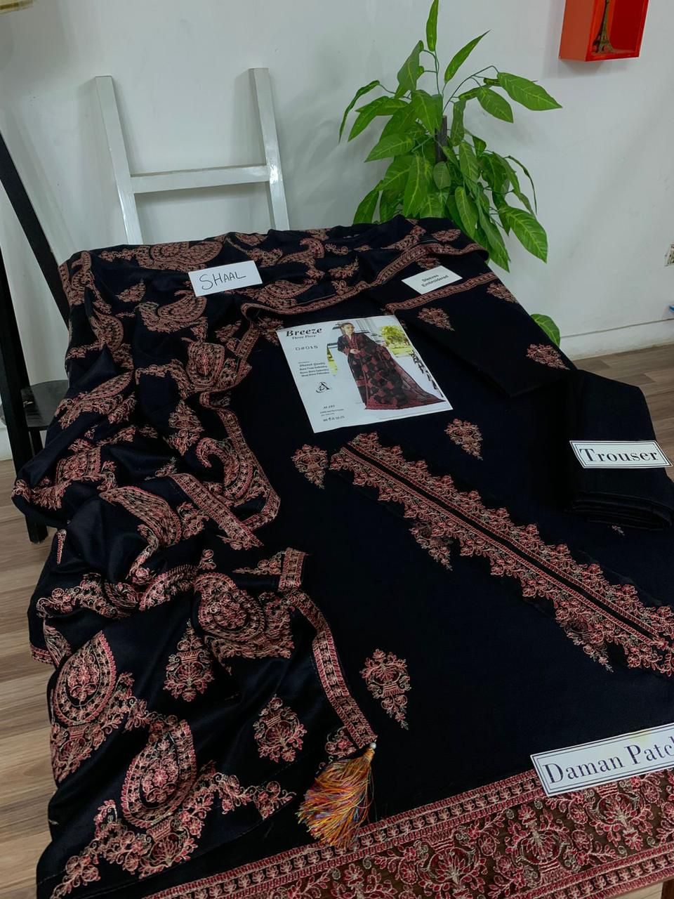 Fully Embroidered 3PC Dress With Heavy EMB Shawl - W15