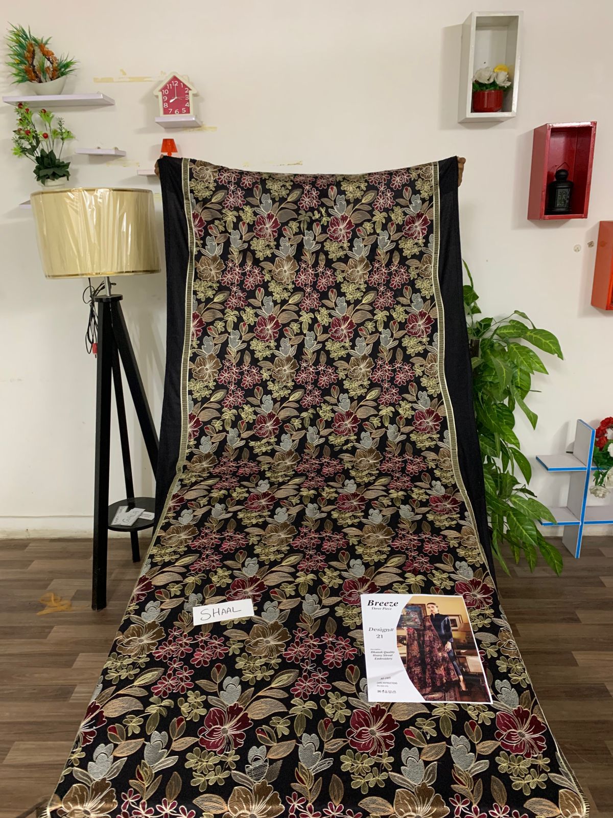 Fully Embroidered 3PC Dress With Heavy EMB Shawl - W21