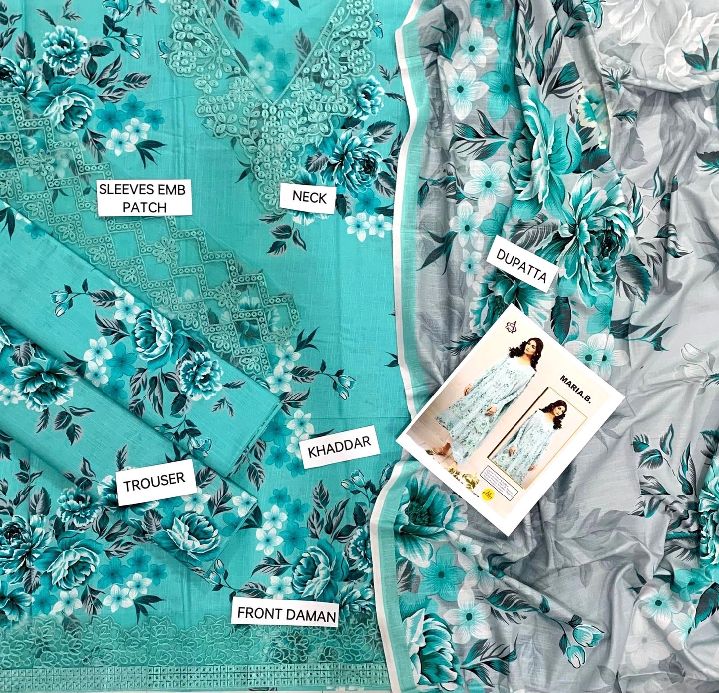 Khaddar Printed 3PC Unstitched With Khaddar Shawl- P109