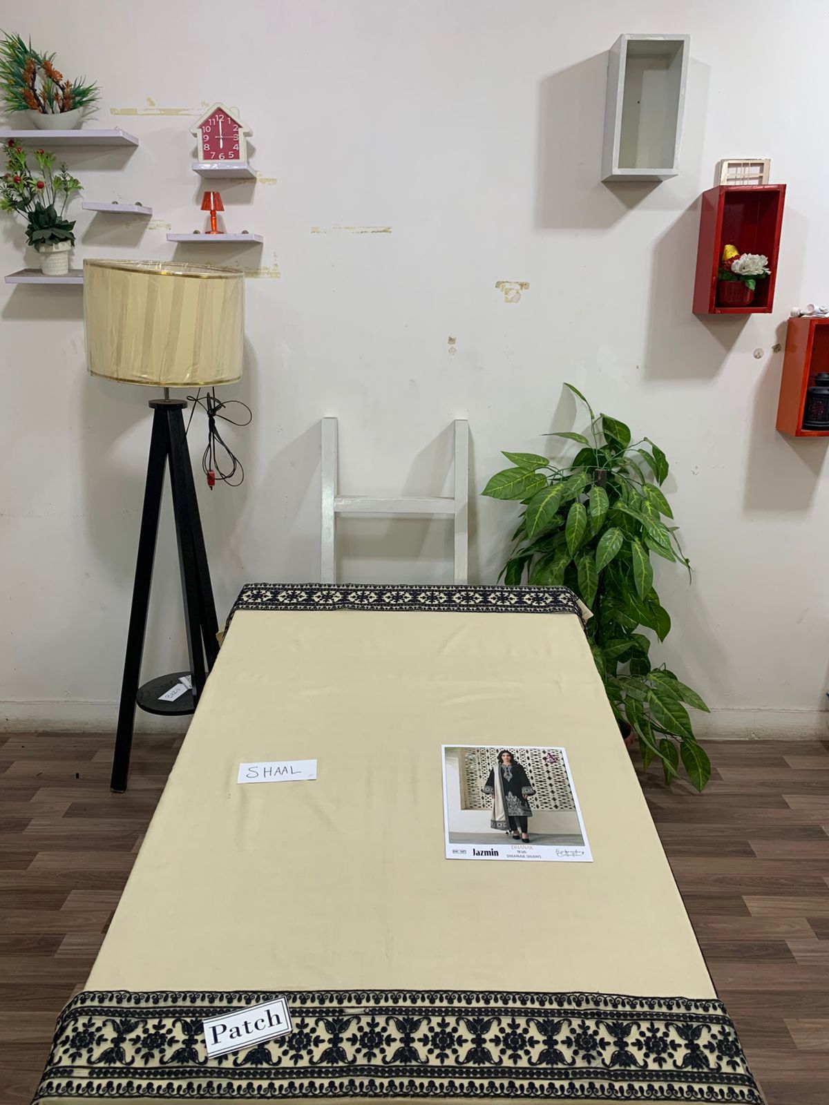 Fully EMB 3PC Unstitched Winter Dress With EMB Shawl- DE-147