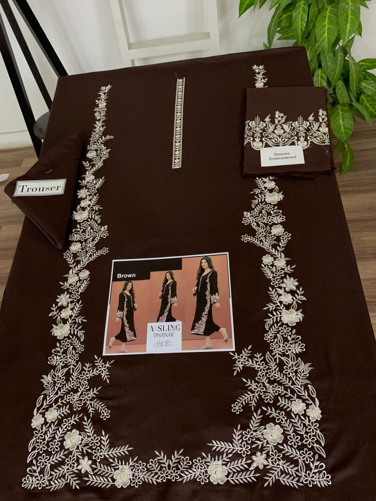 Embroidered 2Pc Lawn Unstitched Summer Dress - DM-09