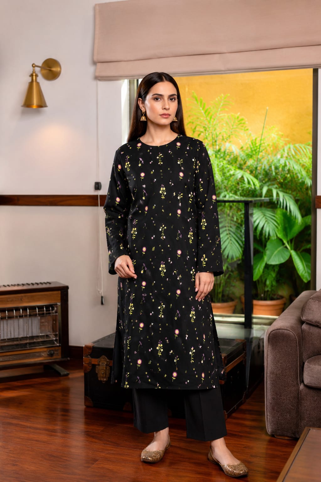 Embroidered 2Pc Lawn Unstitched Summer Dress - AL-154B