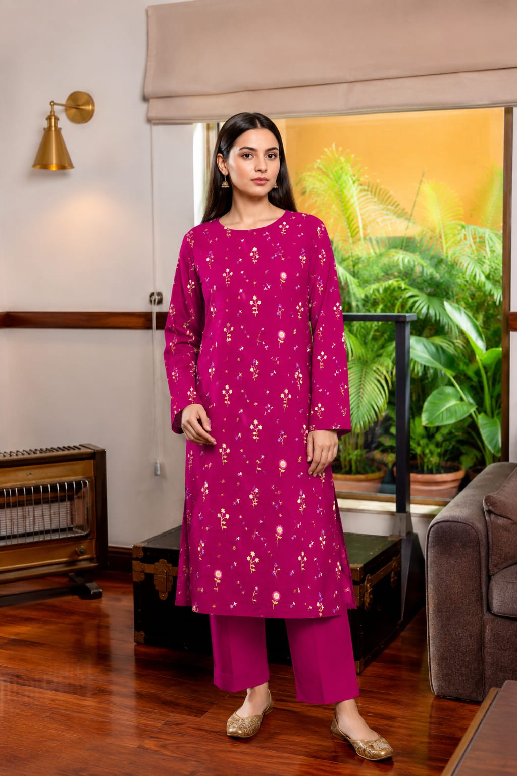 Embroidered 2Pc Lawn Unstitched Summer Dress - AL-154M
