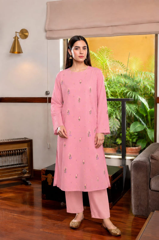 Embroidered 2Pc Lawn Unstitched Summer Dress - AL-154P