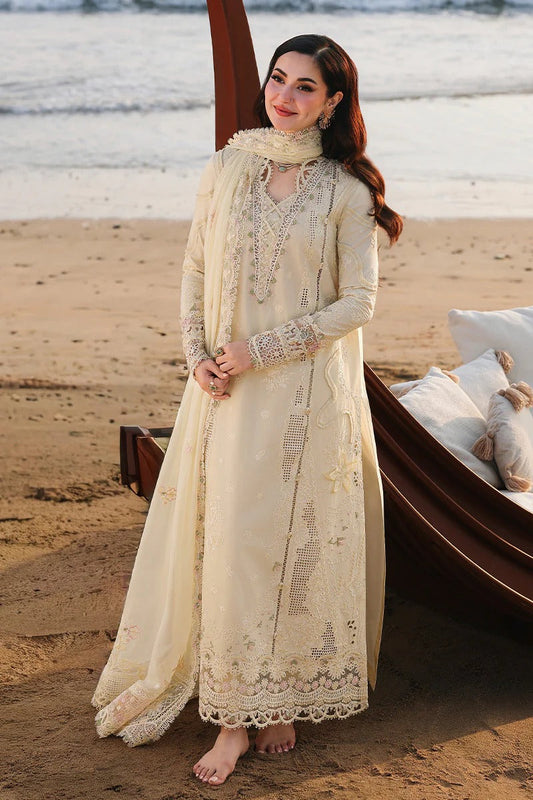 3 Piece - Embroidered Lawn Suit With Embroidered Chiffon Dupatta AL-819