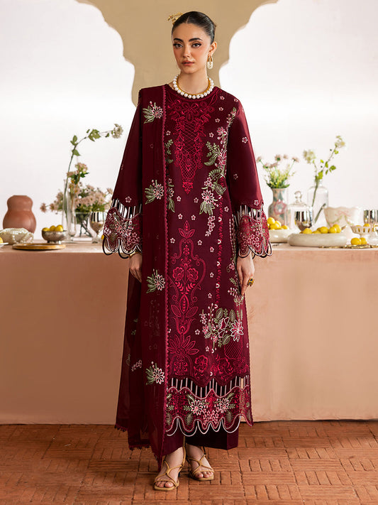 3-Piece Embroidered Dhanak Suit With Sequins Winter Fabrics