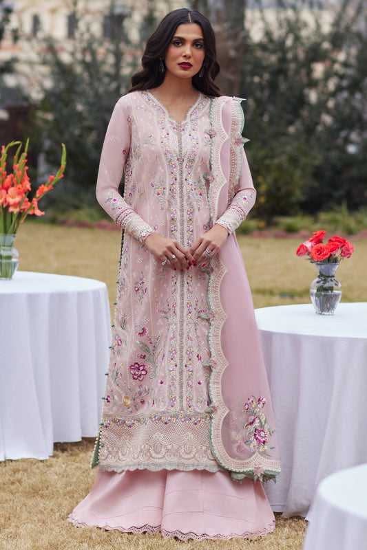 3 Piece - Embroidered Lawn Suit With Chiffon Emb Dupatta AL-822