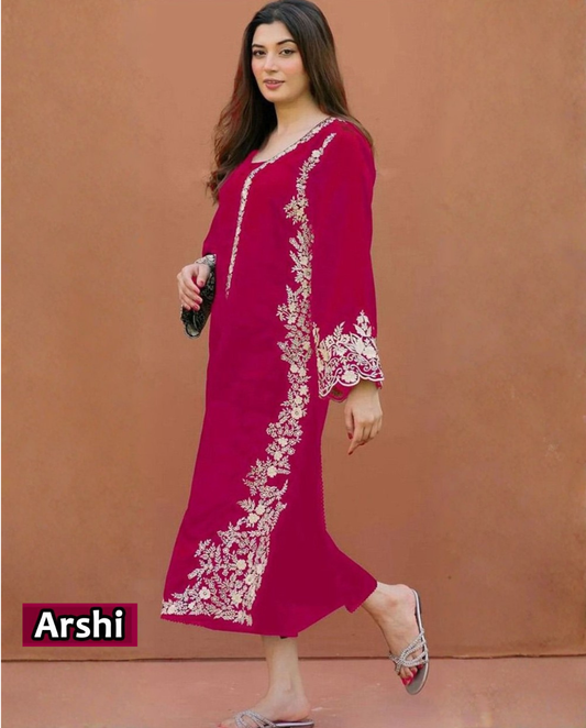 Embroidered 2Pc Lawn Unstitched Summer Dress - DM-11