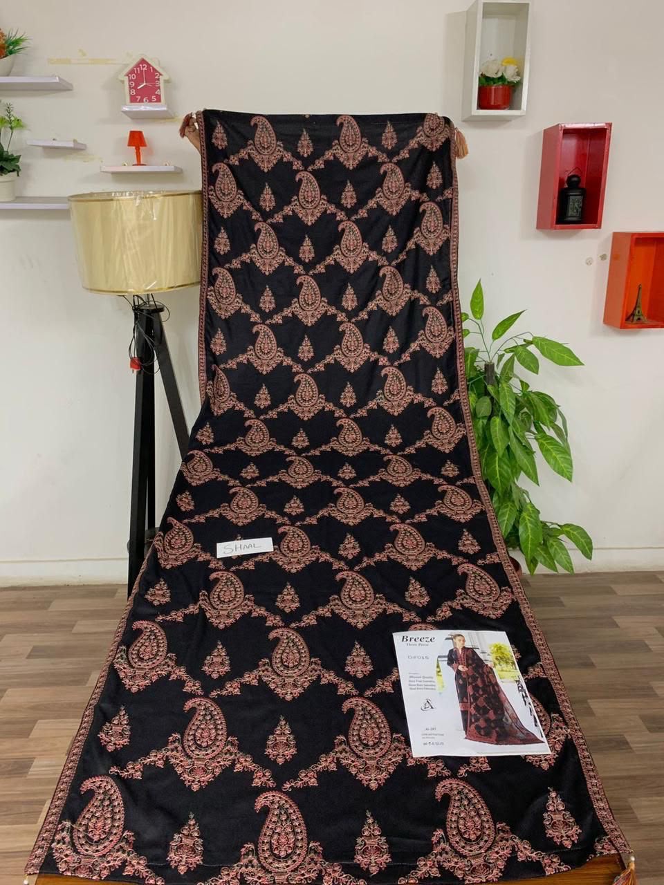 3-Piece Bareeze Inspired Premium Embroidered Dhanak Suit BRZ-15