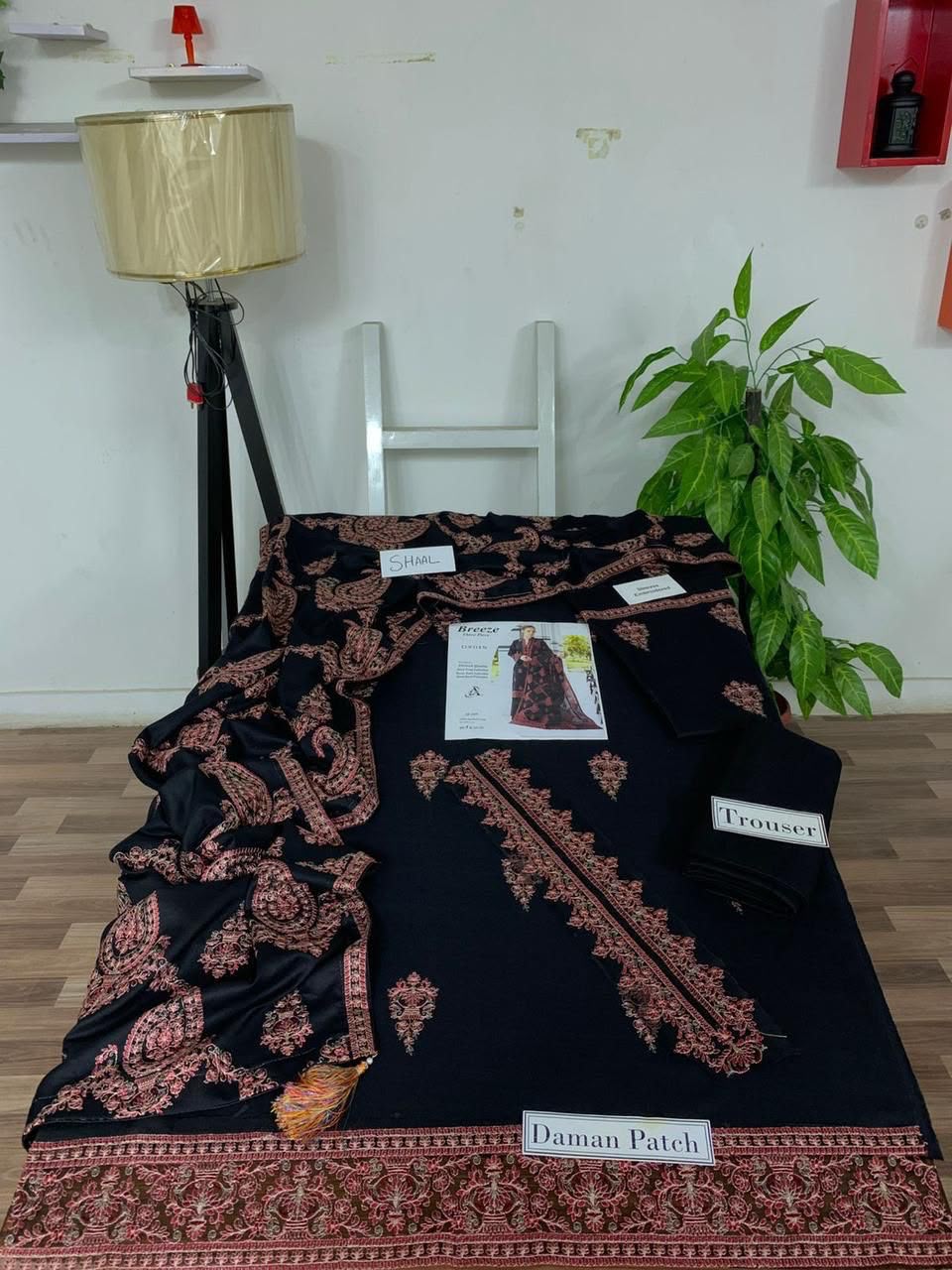 3-Piece Bareeze Inspired Premium Embroidered Dhanak Suit BRZ-15