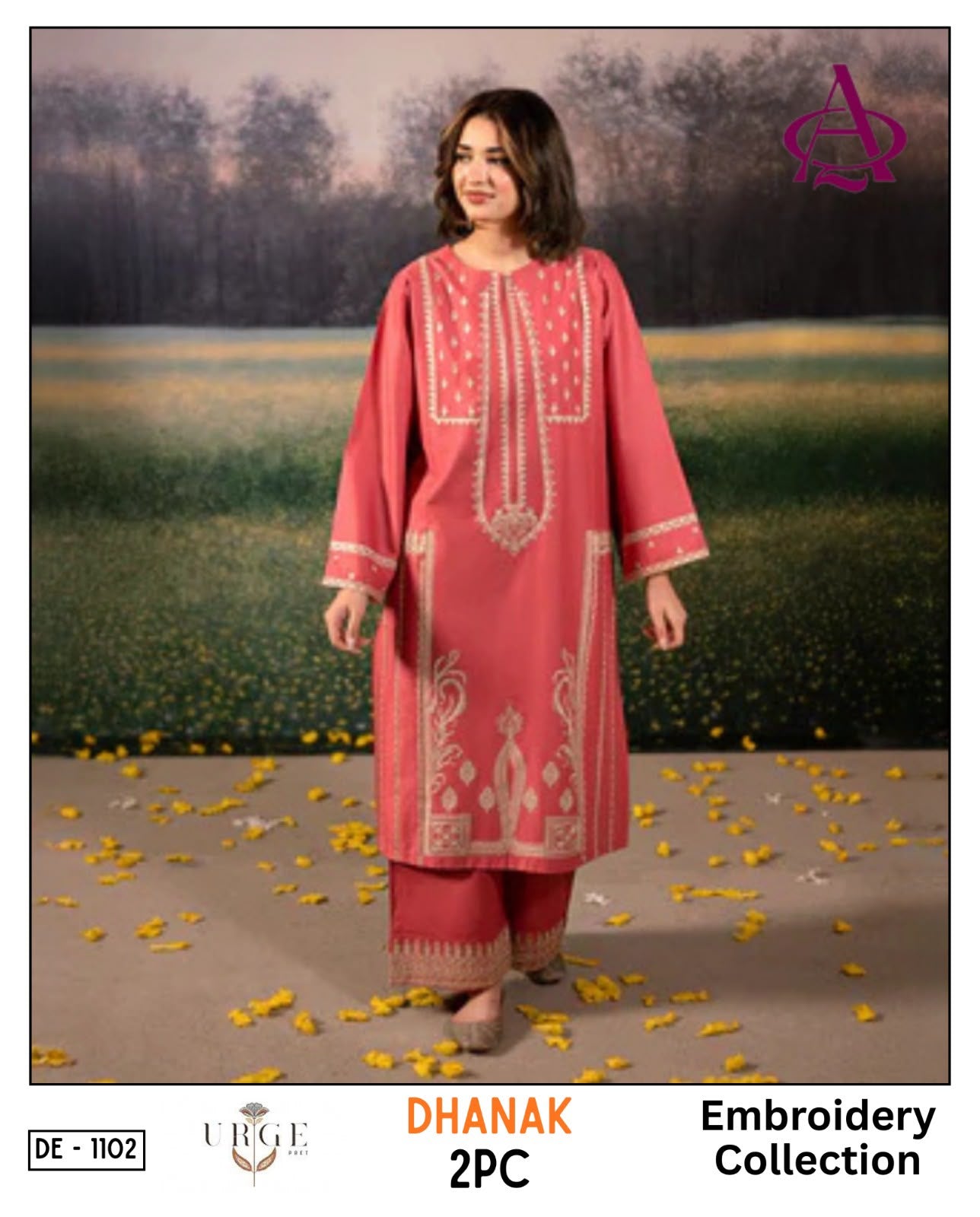 2-Piece | Premium Embroidered Winter Suit – DE-1102D