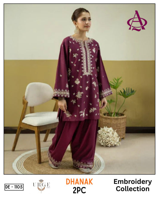 2-Piece | Premium Embroidered Winter Suit – DE-1105