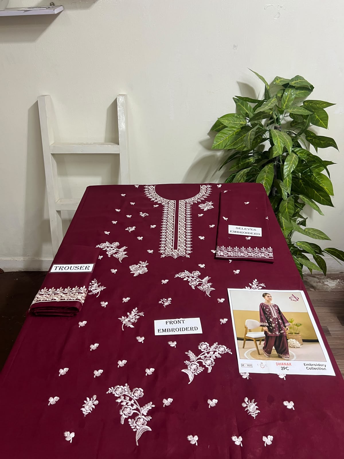 2-Piece | Premium Embroidered Winter Suit – DE-1105