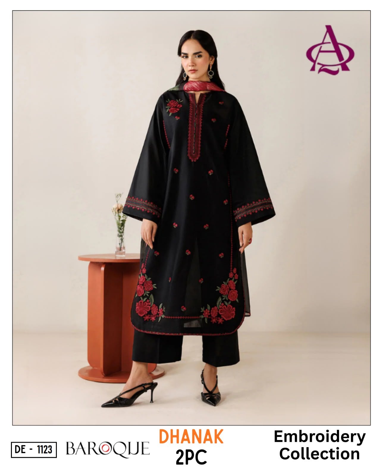 2-Piece | Premium Embroidered Winter Suit – DE-1123