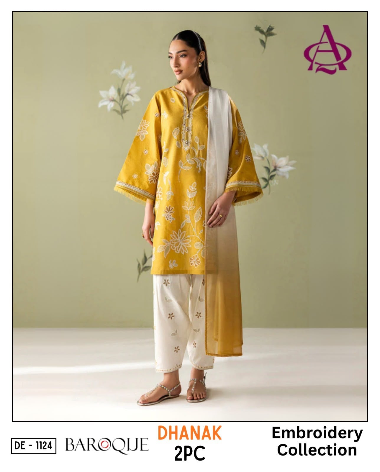 2-Piece | Premium Embroidered Winter Suit – DE-1124