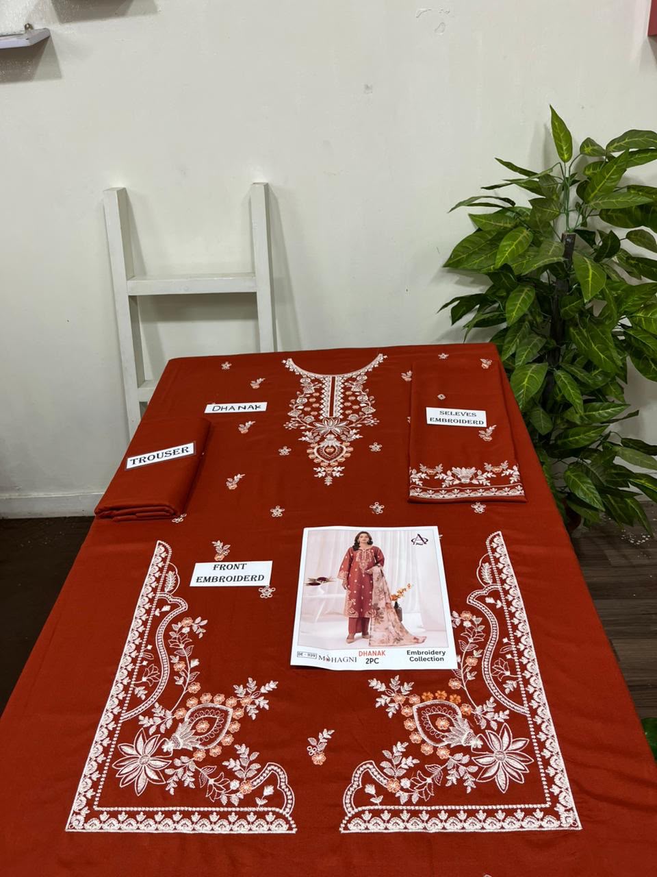 2-Piece | Premium Embroidered Winter Suit – DE-1139W