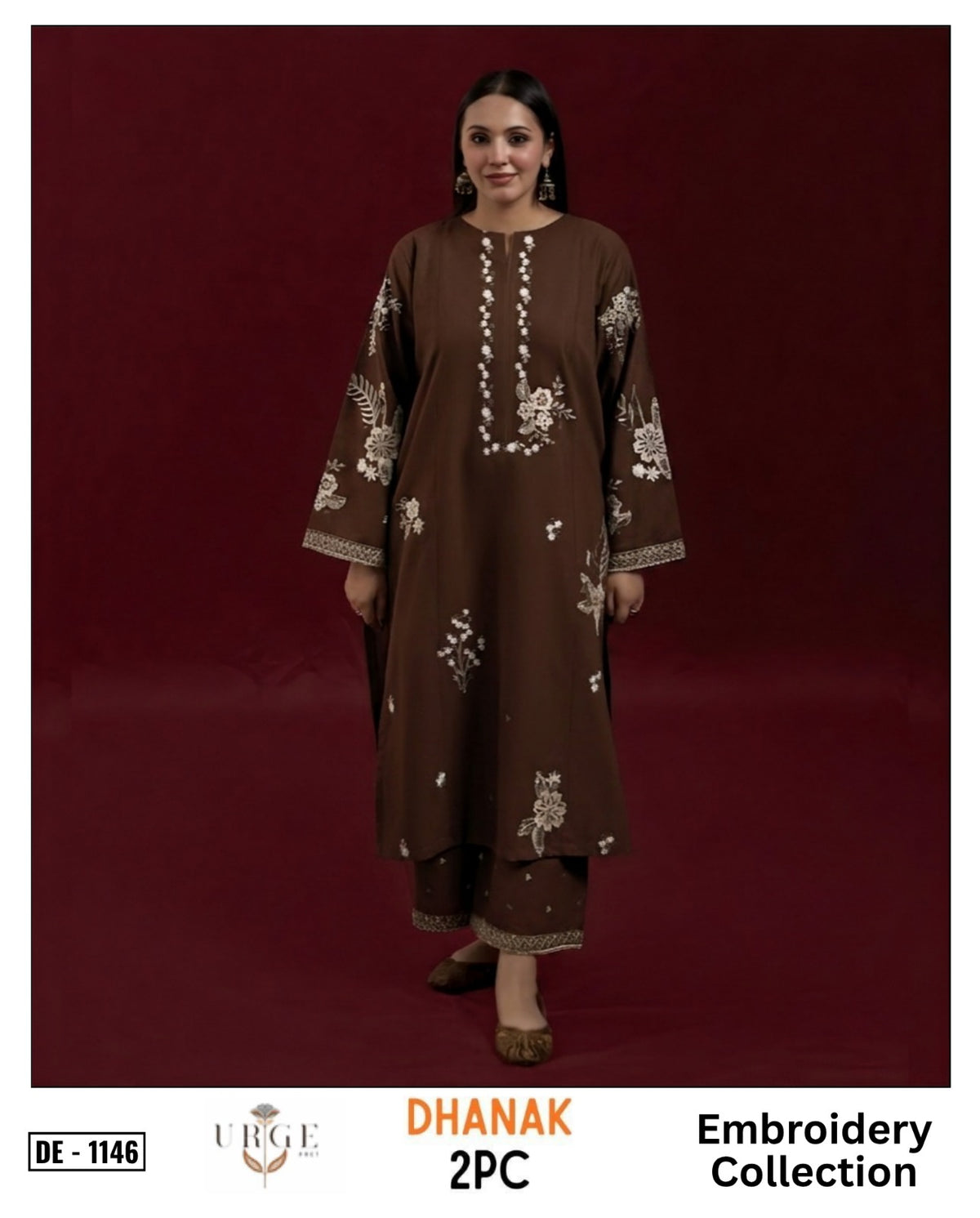 2-Piece | Premium Embroidered Winter Suit – DE-1146W