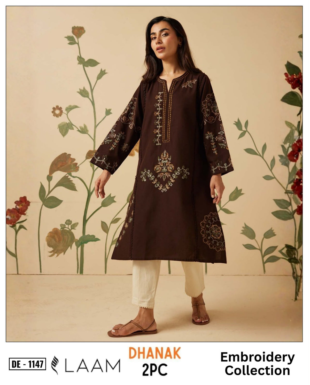 2-Piece | Premium Embroidered Winter Suit – DE-1147