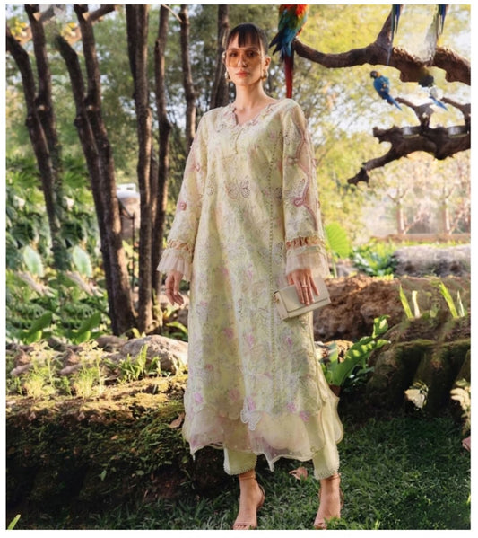Embroidered 2Pc Lawn Unstitched Summer Dress - DE-1152