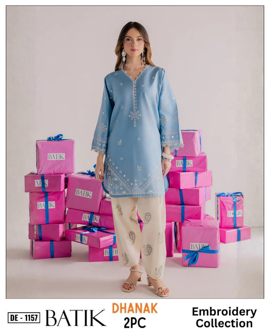 2-Piece | Premium Embroidered Winter Suit – DE-1157