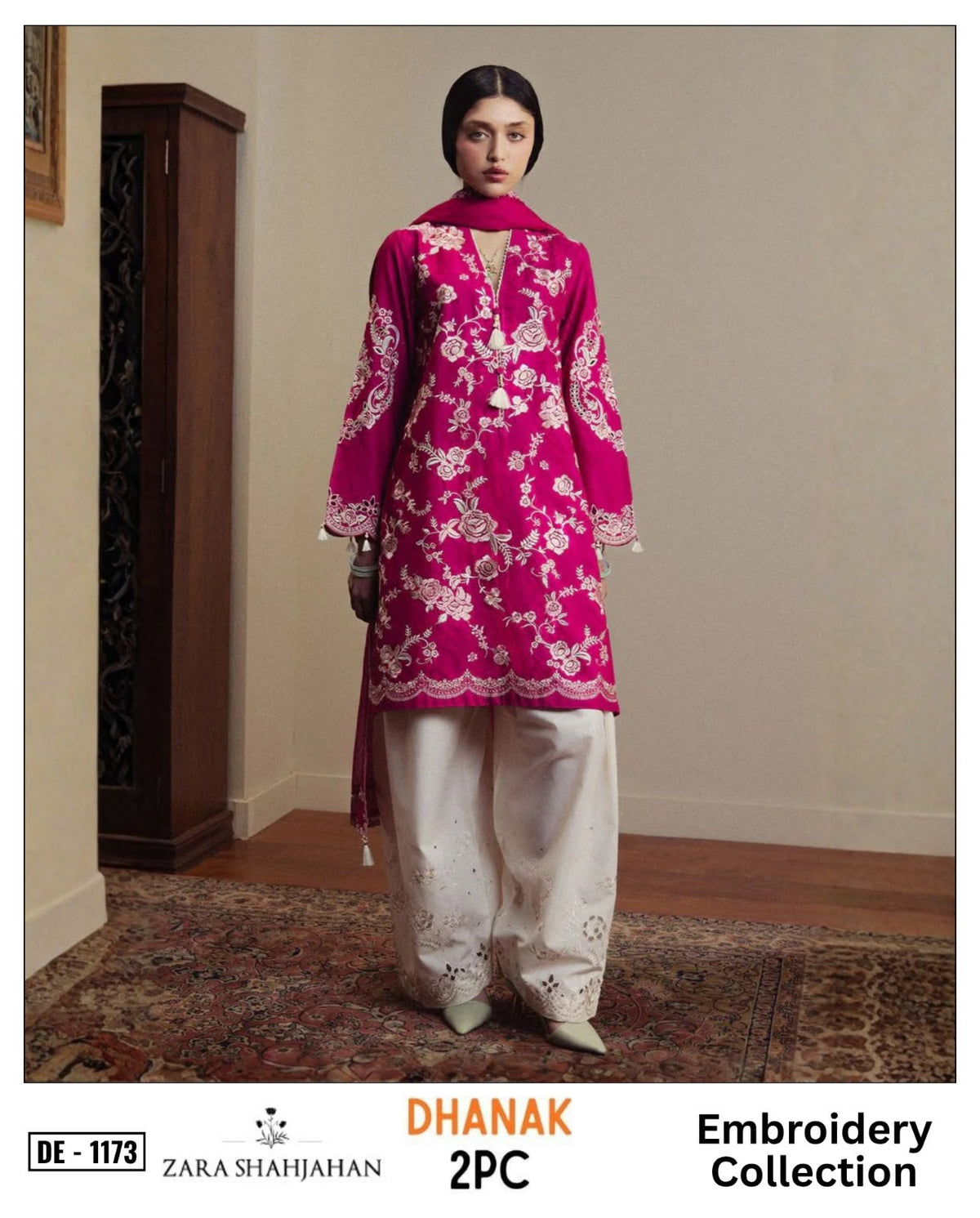 2-Piece | Premium Embroidered Winter Suit – DE-1173