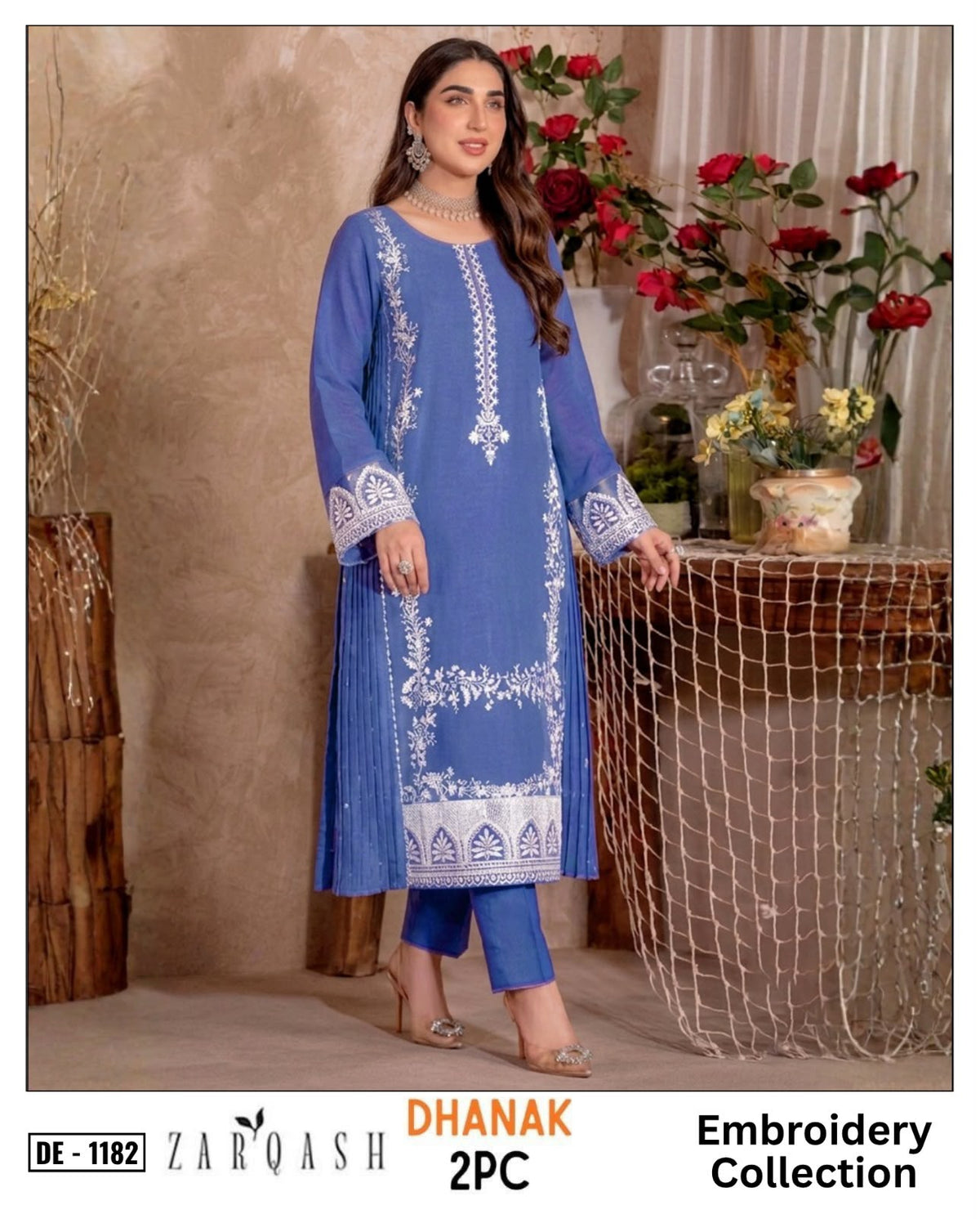 2-Piece | Premium Embroidered Winter Suit – DE-1182