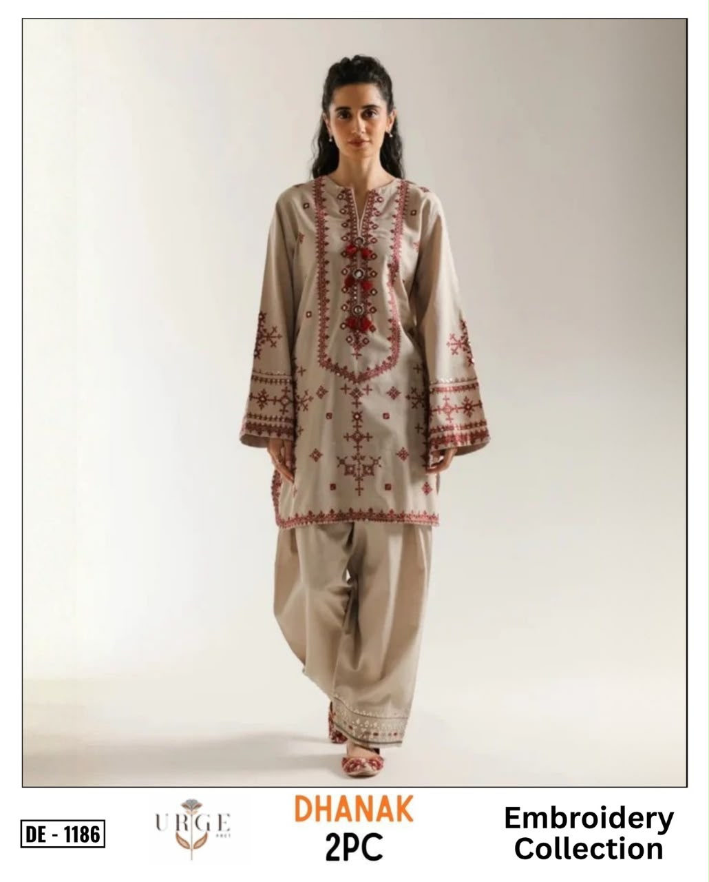 2-Piece | Premium Embroidered Winter Suit – DE-1186
