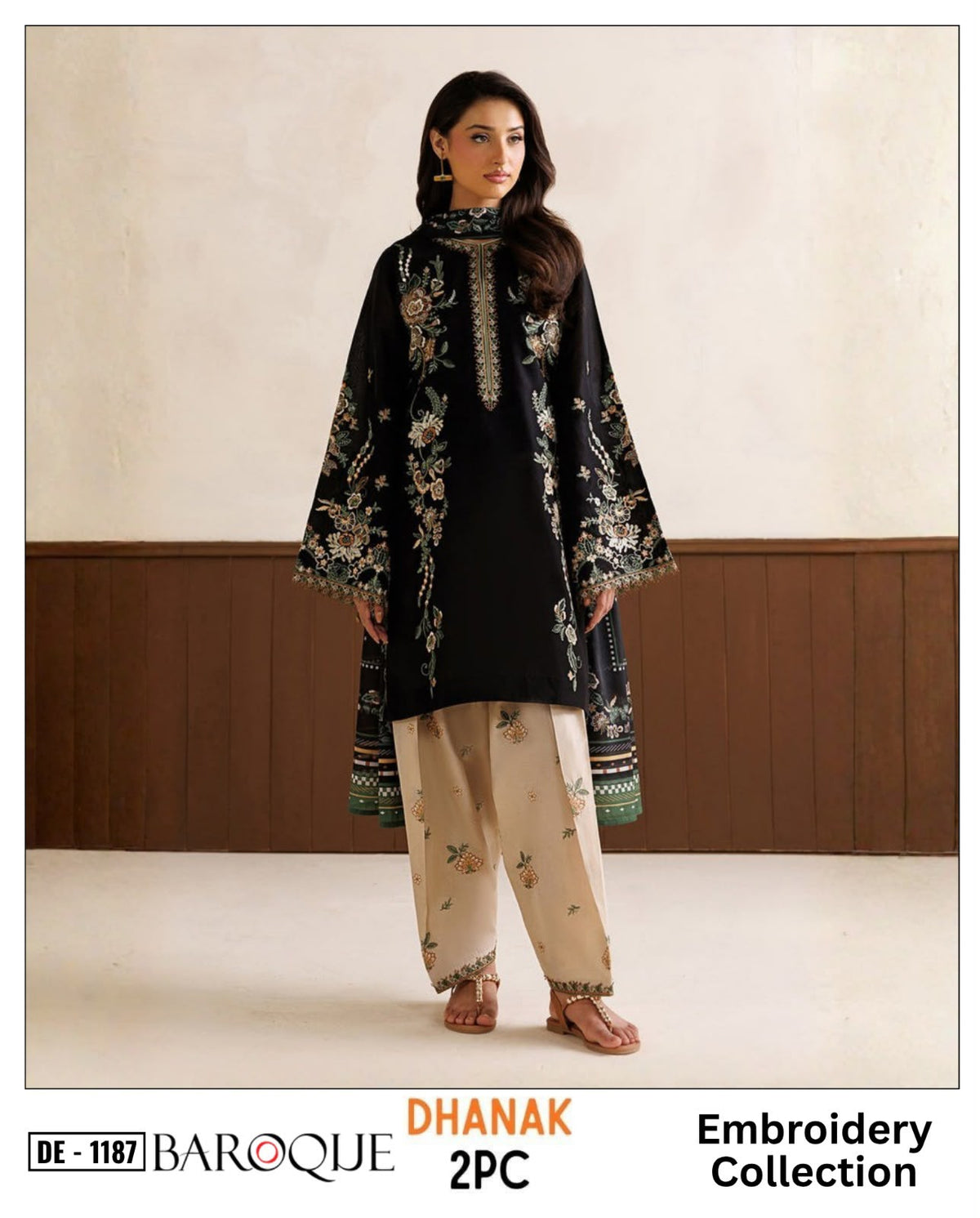 2-Piece | Premium Embroidered Winter Suit – DE-1187