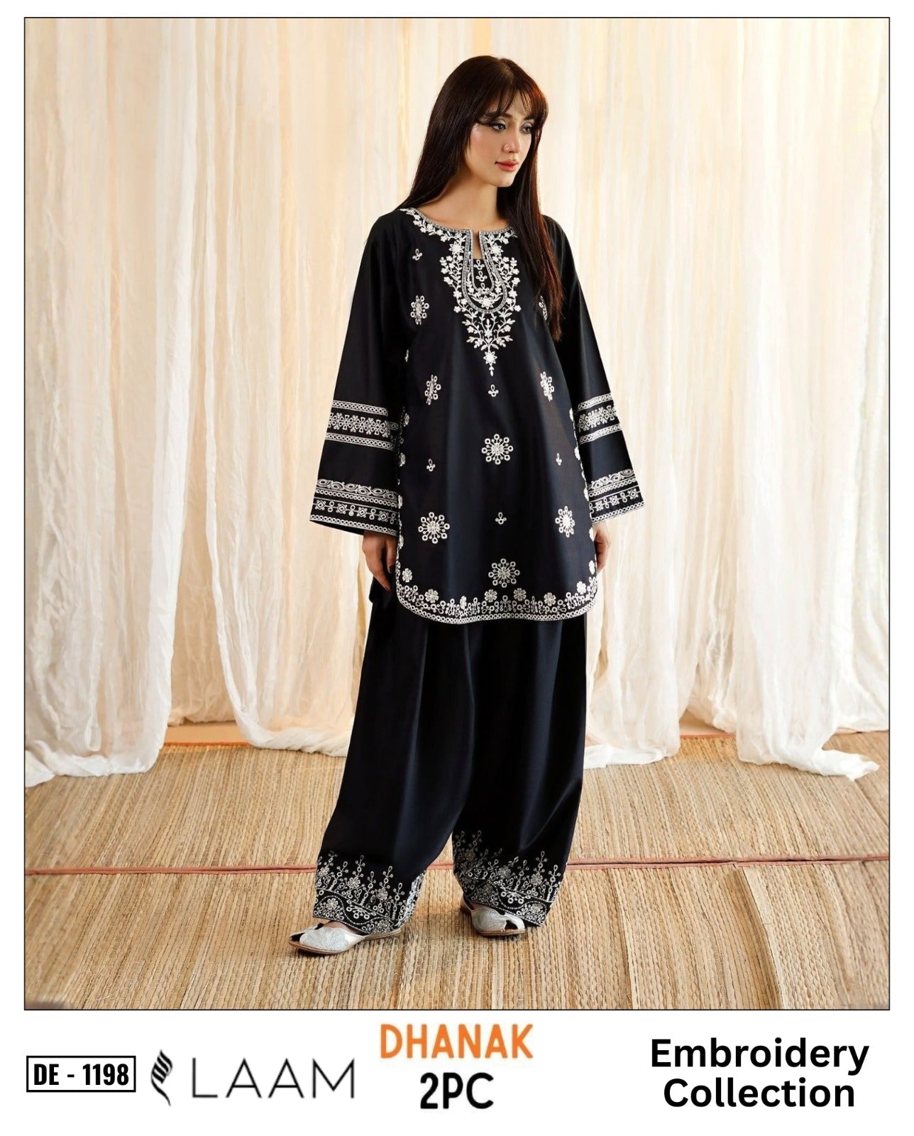 2-Piece | Premium Embroidered Winter Suit – DE-1198B
