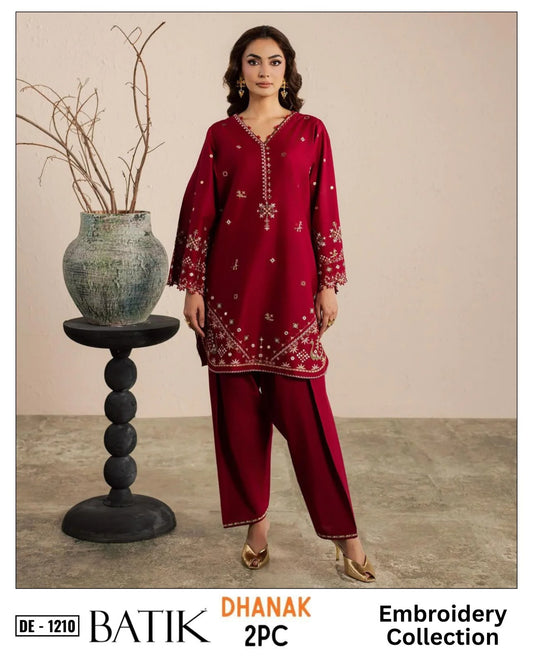 2-Piece | Premium Embroidered Winter Suit – DE-1210