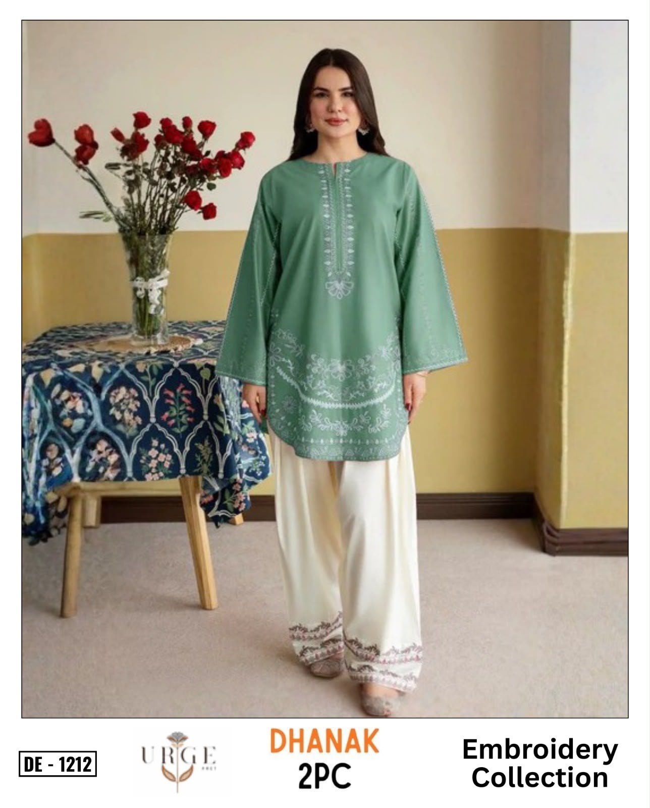2-Piece | Premium Embroidered Winter Suit – DE-1212