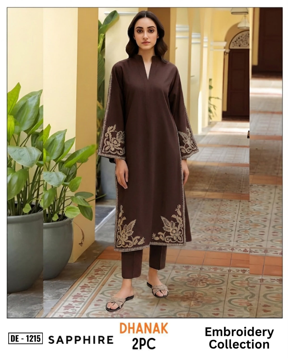 2-Piece | Premium Embroidered Winter Suit – DE-1215CH