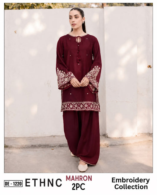 2-Piece | Premium Embroidered Winter Suit – DE-1220