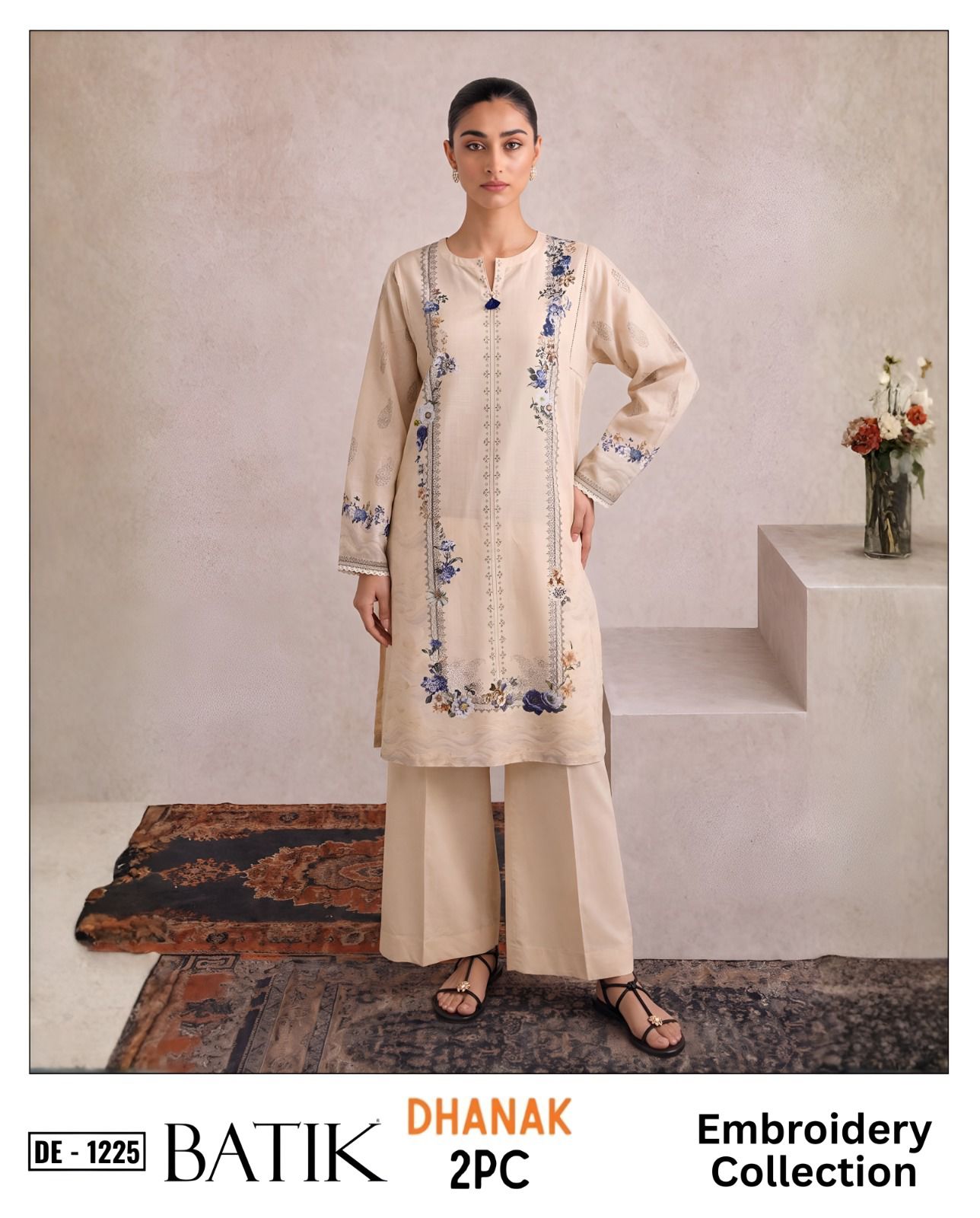 2-Piece | Premium Embroidered Winter Suit – DE-1225