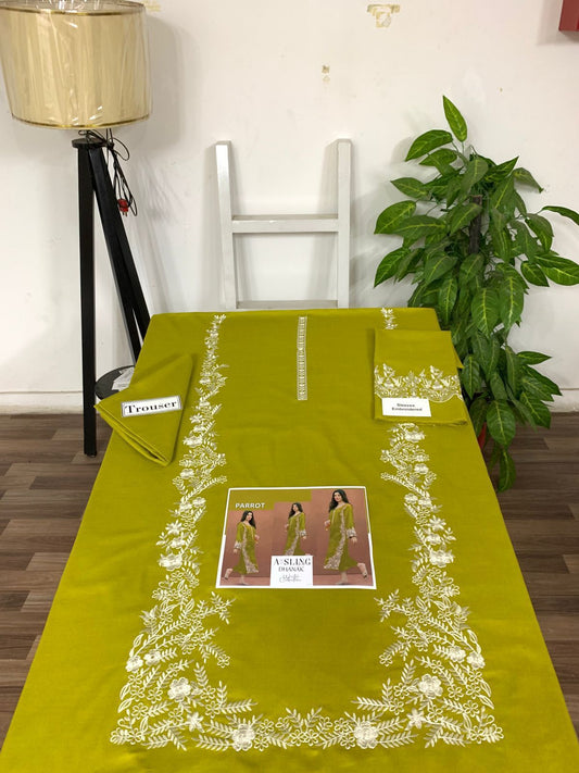 Embroidered 2Pc Lawn Unstitched Summer Dress - DM-07