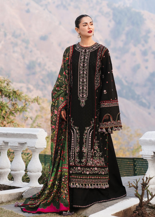 Emb 3PC Lawn Summer Dress With Silk Printed Dupatta - AL-808