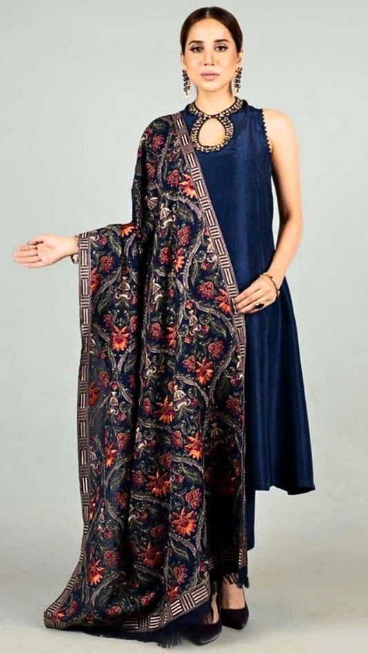 Fully Embroidered 3PC Dress With Heavy EMB Shawl - W13